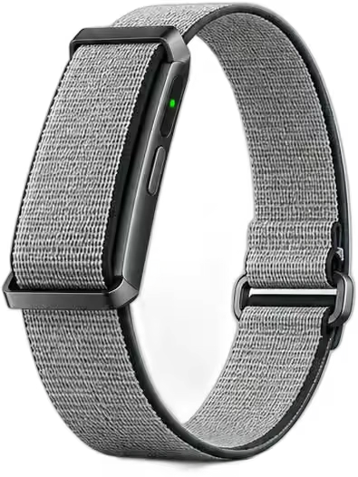 The Vybe Band, a screenless health band in graphite grey